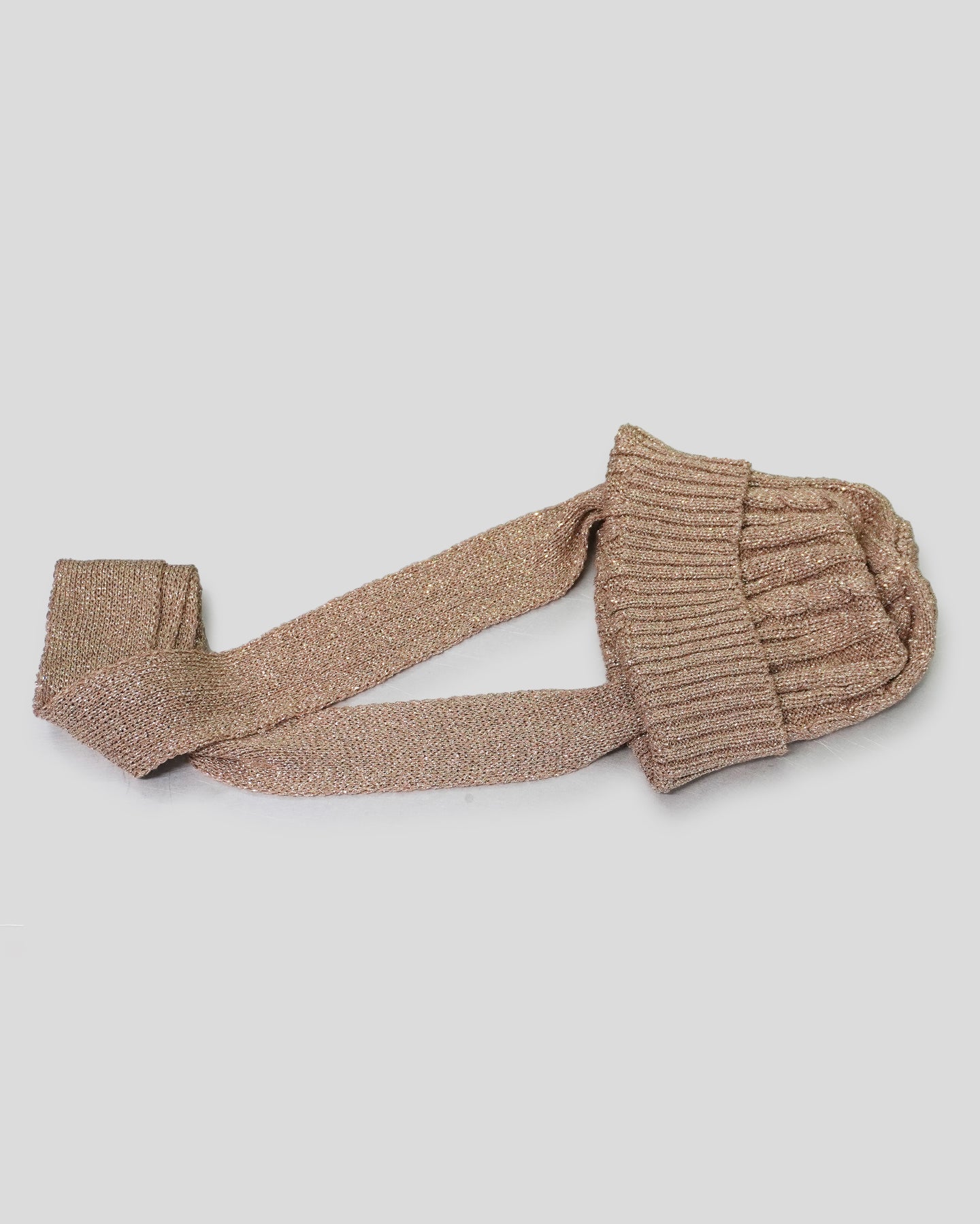 Gold Knit Beanie and Scarf